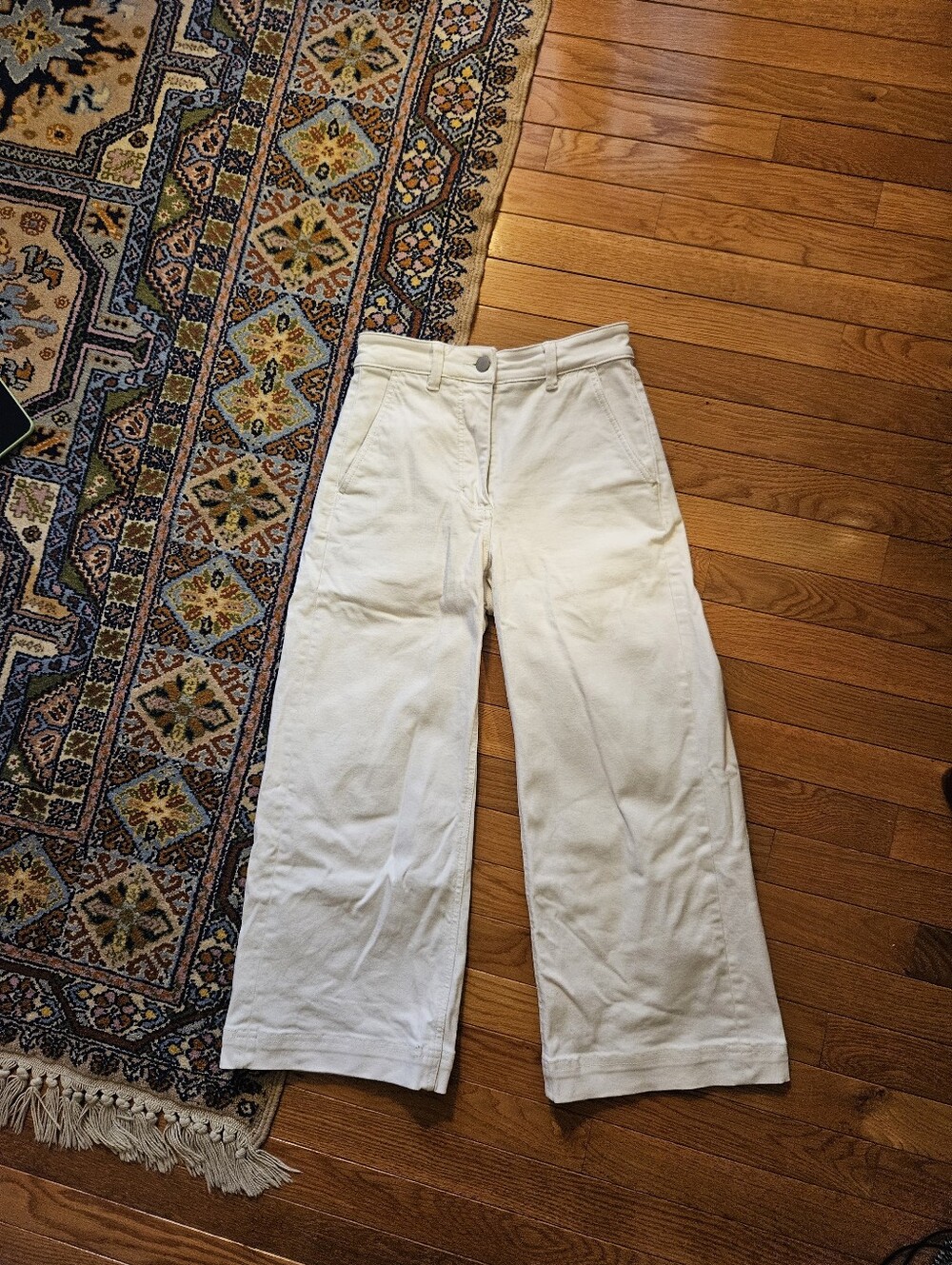 Everlane Wide Leg White Jeans